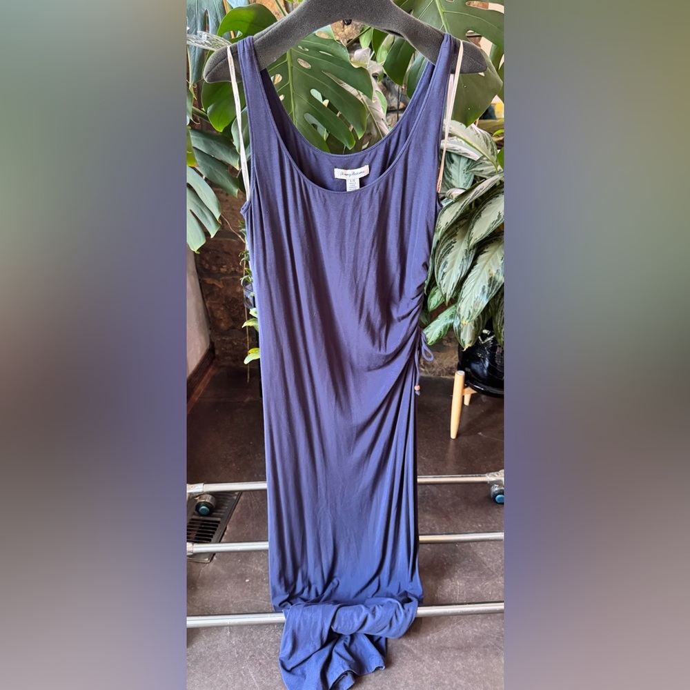 Tommy Bahama Navy Ruched Maxi Dress